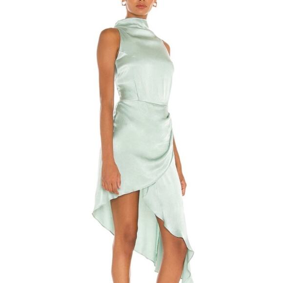 ELLIATT Green Asymmetrical Alaia Dress NEW - Picture 10 of 12